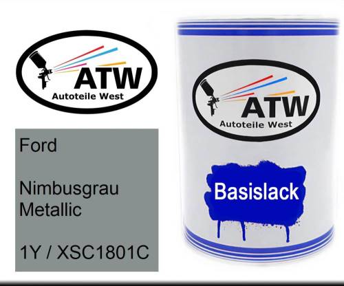 Ford, Nimbusgrau Metallic, 1Y / XSC1801C: 500ml Lackdose, von ATW Autoteile West.